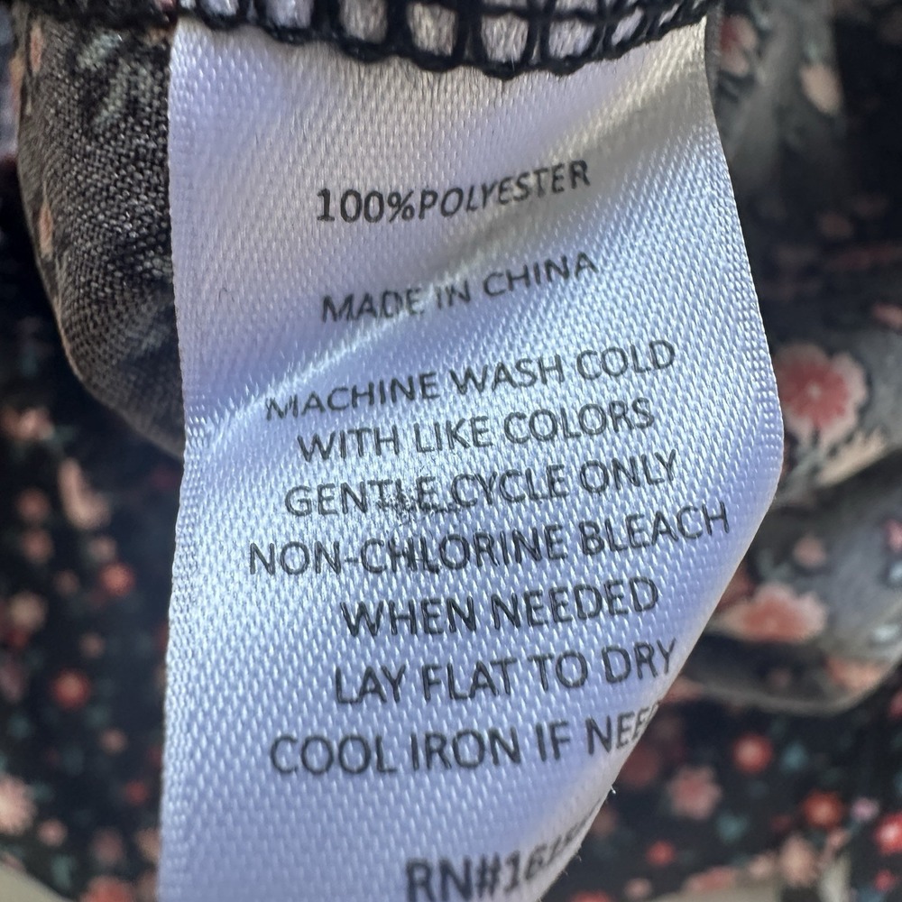 Floral Print Wide Leg Pants Ankle Cuff Or Pj's Women's Size Medium NEW - Picture 9 of 11